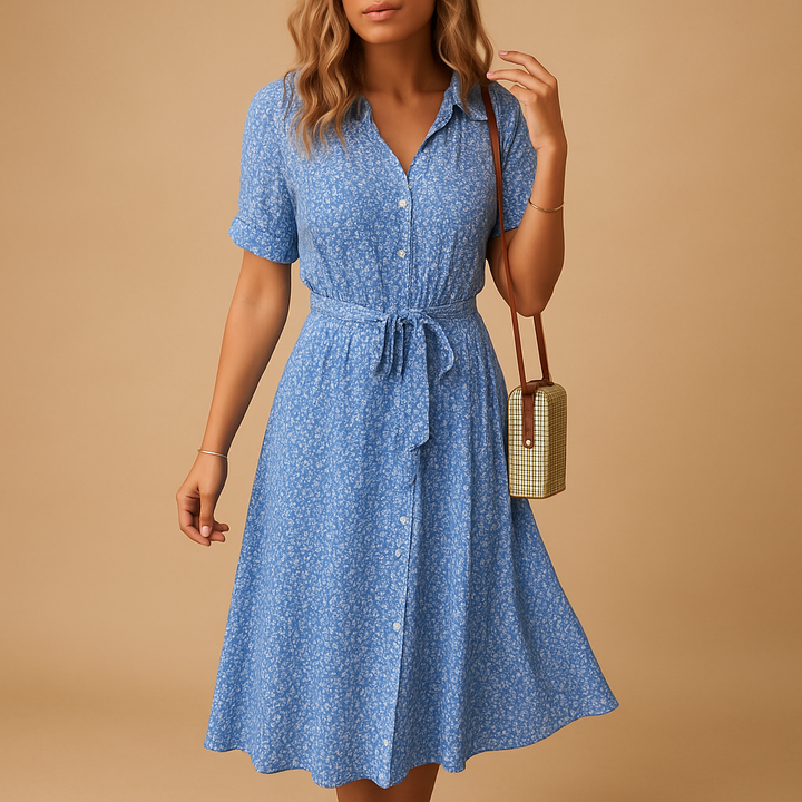 Salomé™ | Robe Florale Manches Courtes