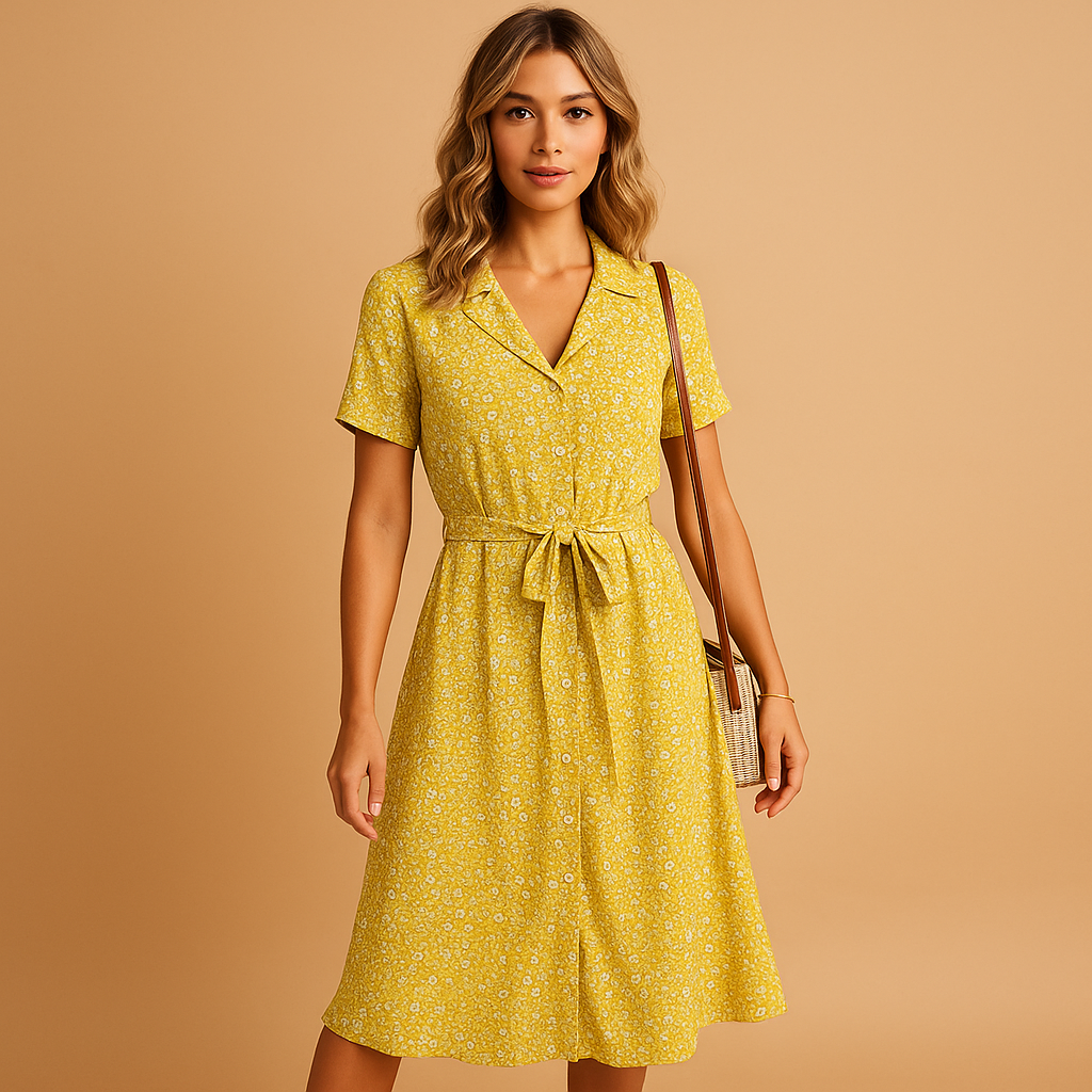 Salomé™ | Robe Florale Manches Courtes