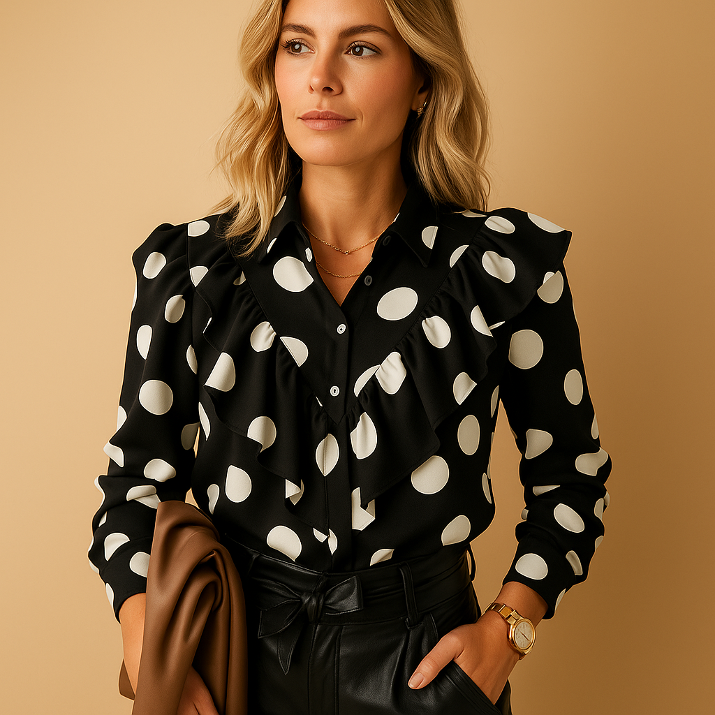 Coralie™ | Blouse Col V Volants