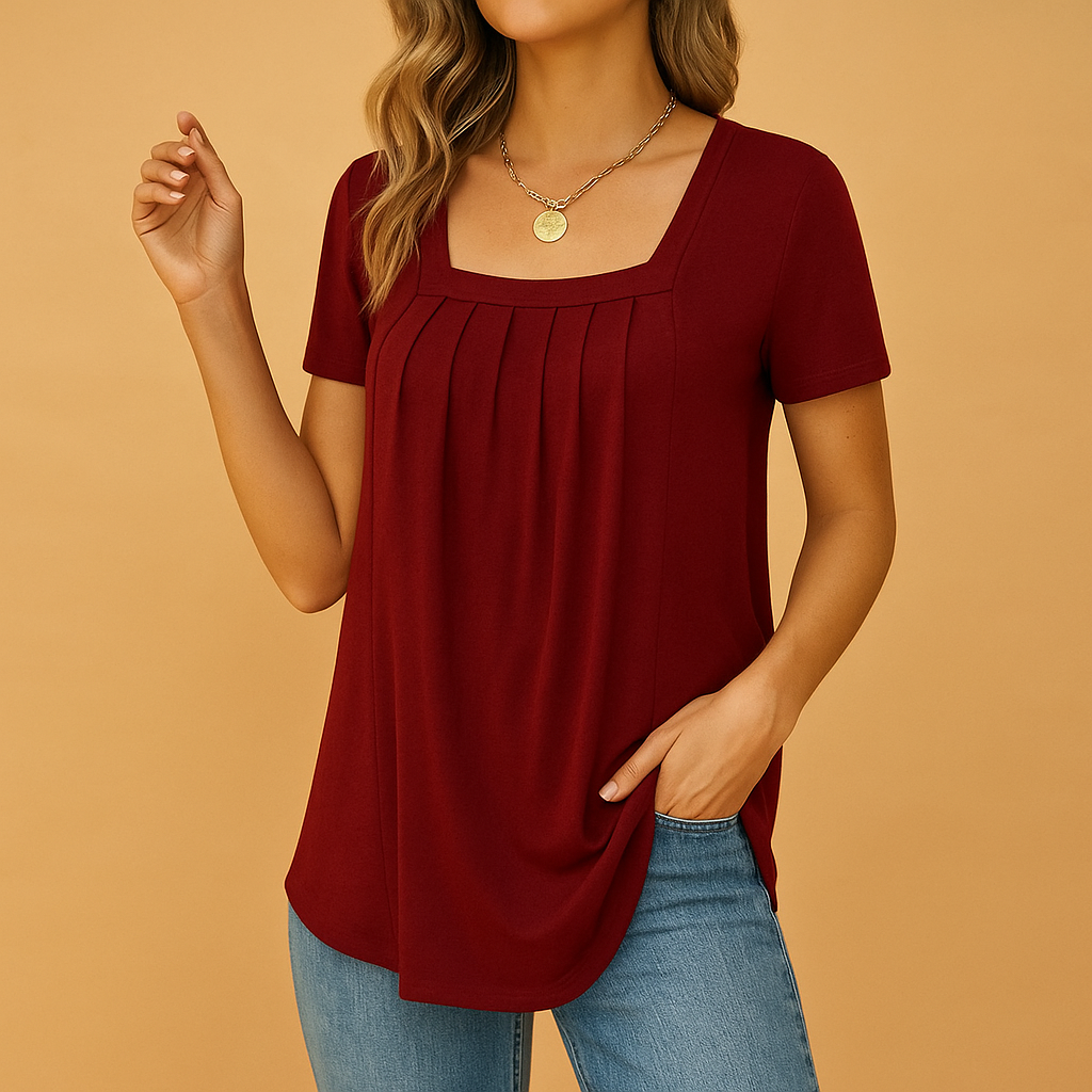 Orianne™ | Blouse Encolure Carrée
