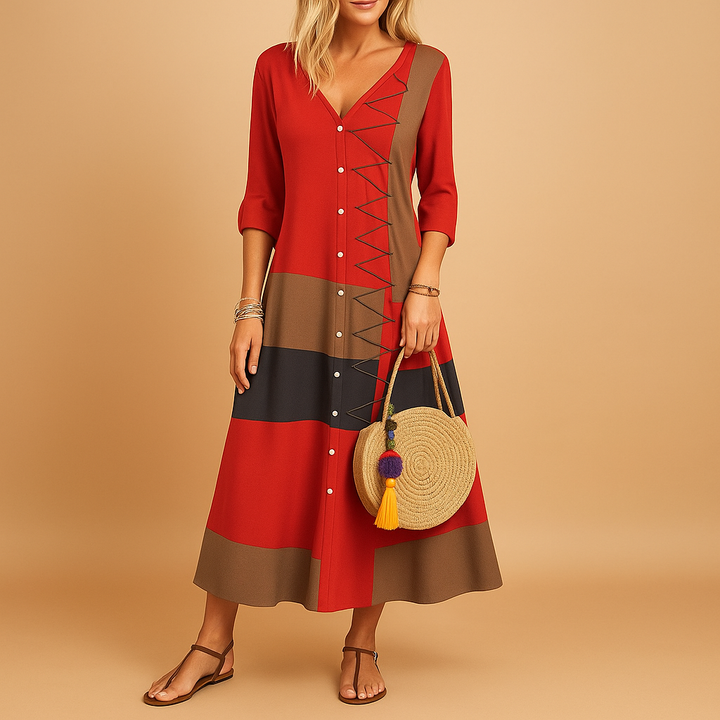 Bérénice™ | Robe Midi Zigzag