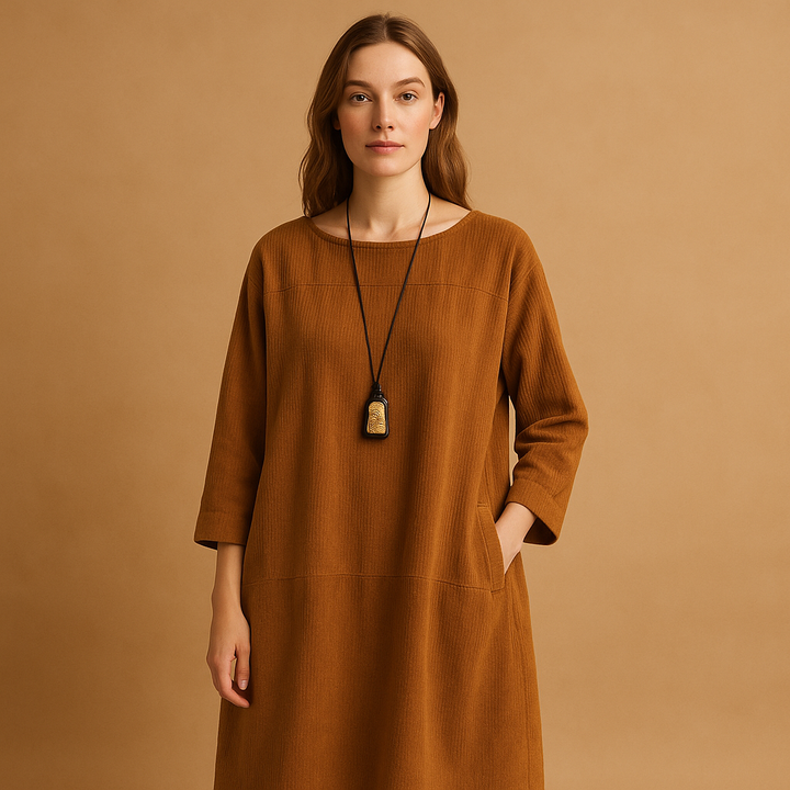 Gisèle™ | Robe Velours Côtelé
