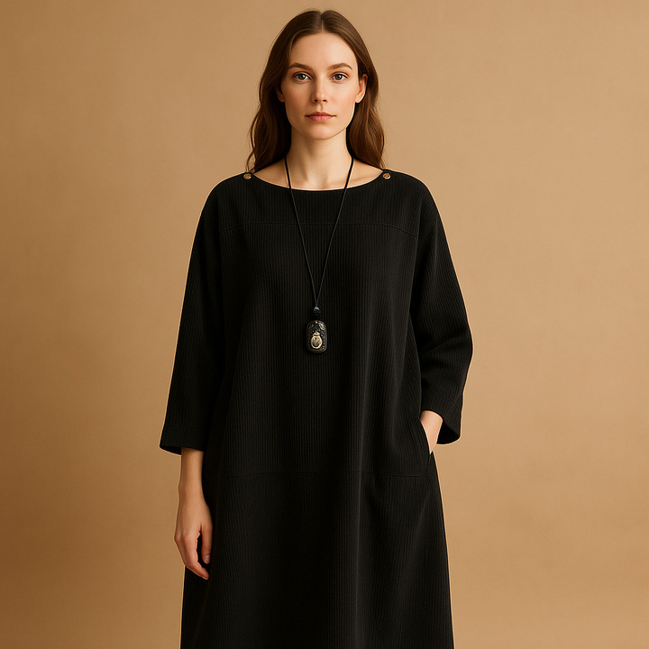 Gisèle™ | Robe Velours Côtelé