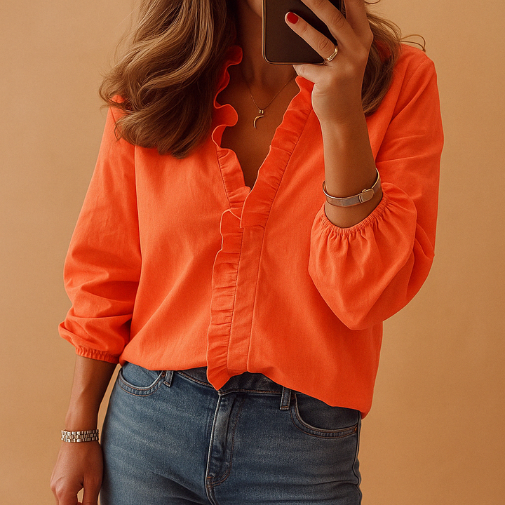 Thaïs™ | Blouse Volants Chic