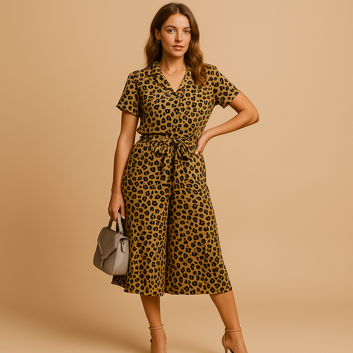 Hélène™ | Robe Midi Manches Courtes