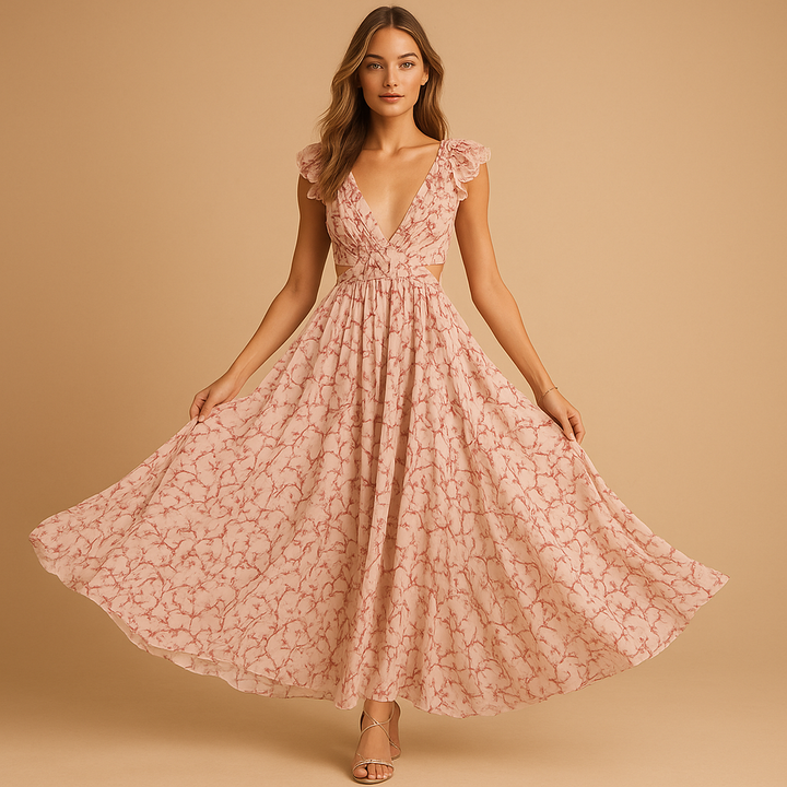 Ophélia™ | Robe Maxi Volants