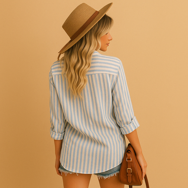 Solange™ | Blouse Rayée Élégante