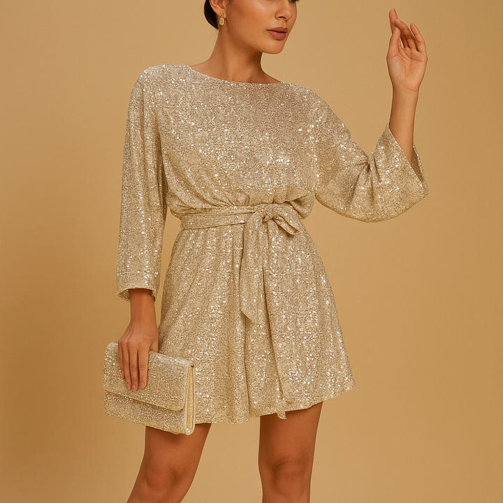 Isadora™ | Robe Pailletée Volants