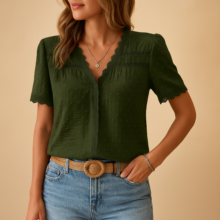 Ysée™ | Blouse Dentelle Élégante