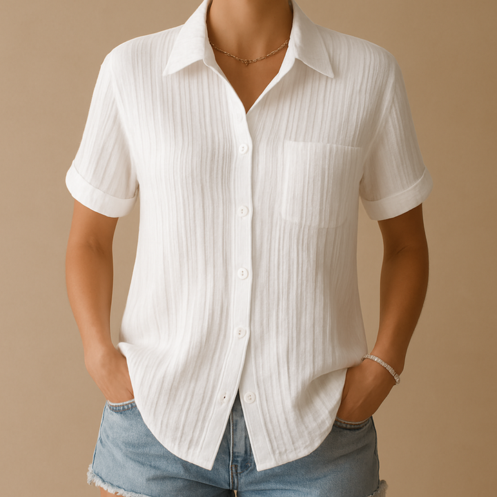 Céline™ | Chemisier Coton Classique