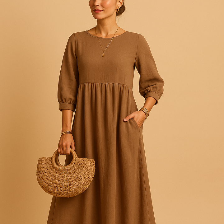 Coralie™ | Robe Longue Col Rond