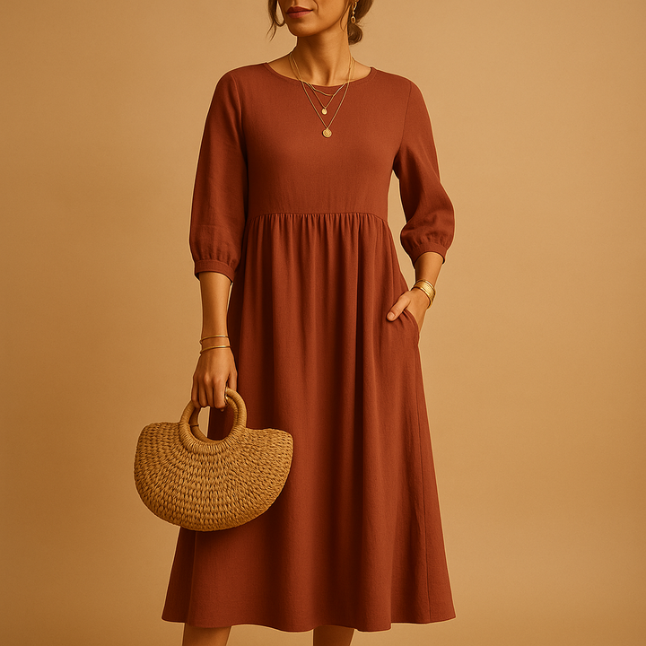 Coralie™ | Robe Longue Col Rond