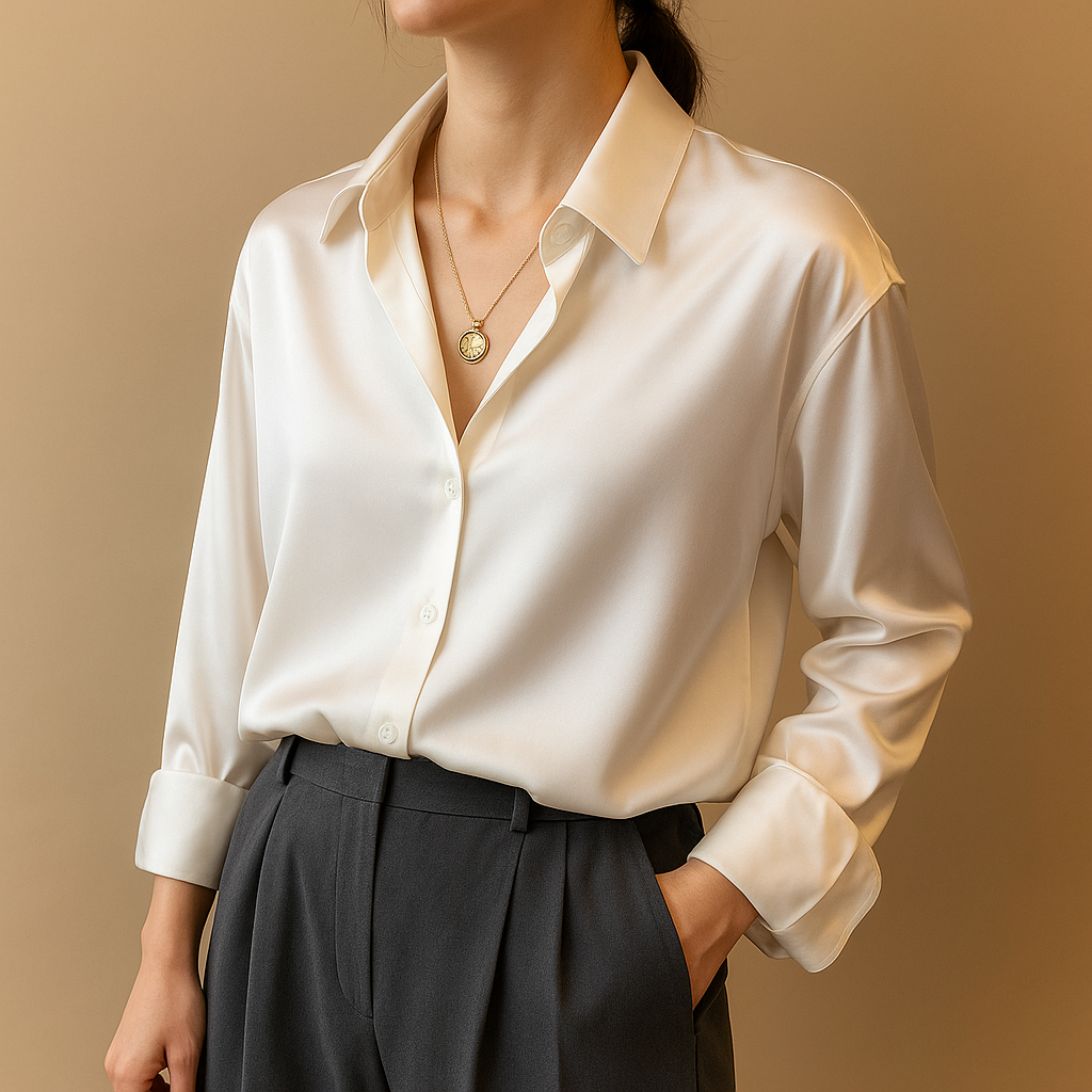 Léonie™ | Blouse Boutonnée Col V