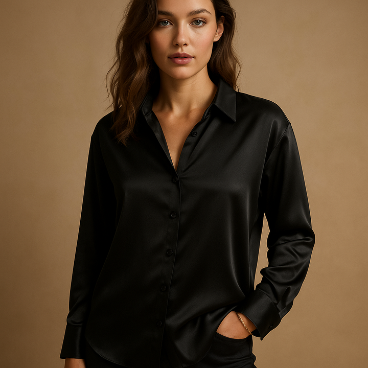 Léonie™ | Blouse Boutonnée Col V