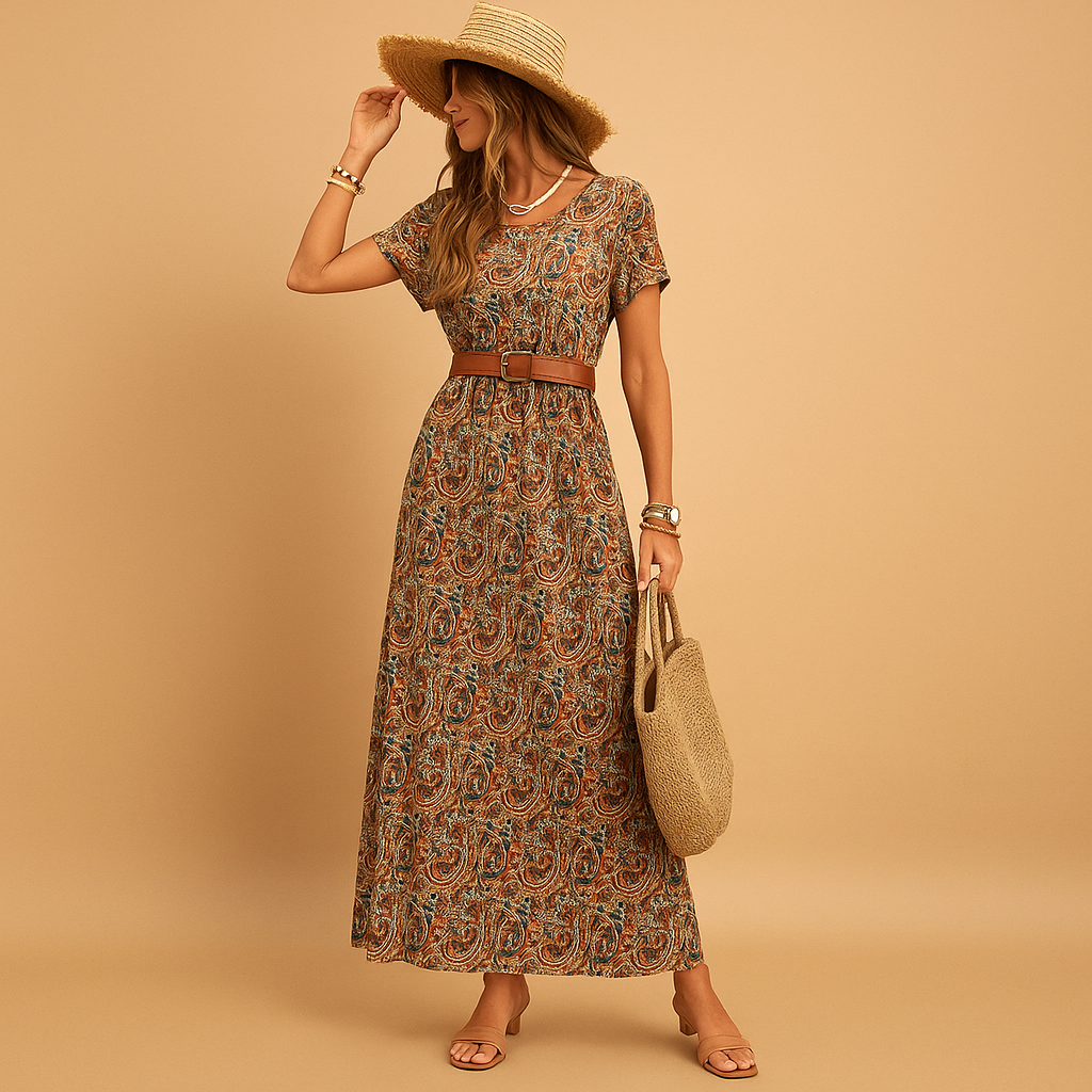 Coralie™ | Robe Maxi Ceinturée