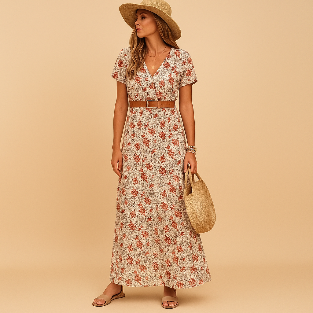 Coralie™ | Robe Maxi Ceinturée