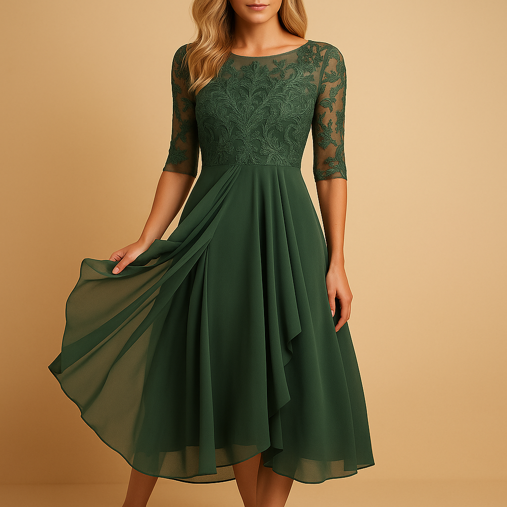 Anaïs™ | Robe Midi Dentelle