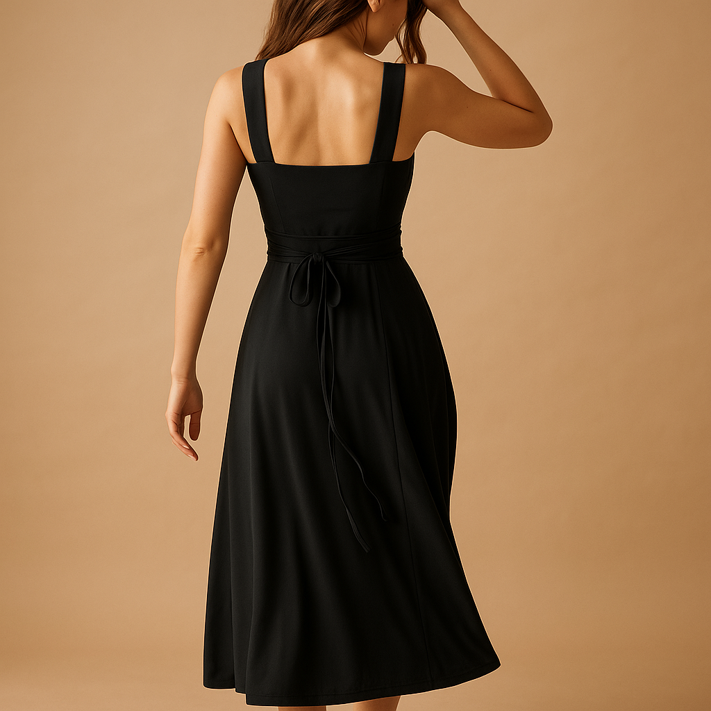 Odette™ | Robe Midi Encolure Carrée