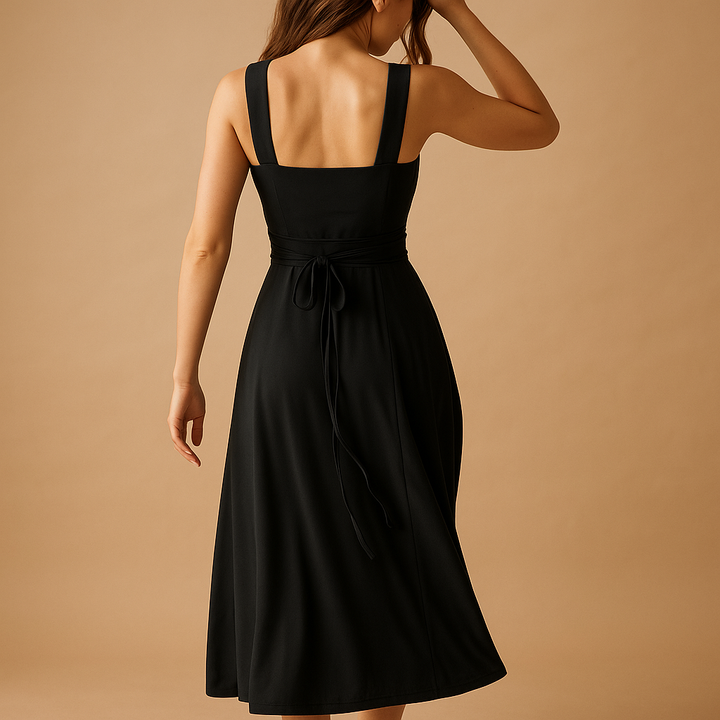 Odette™ | Robe Midi Encolure Carrée