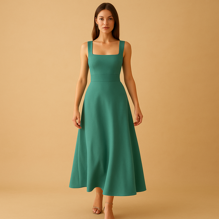 Solène™ | Robe Midi Lacets