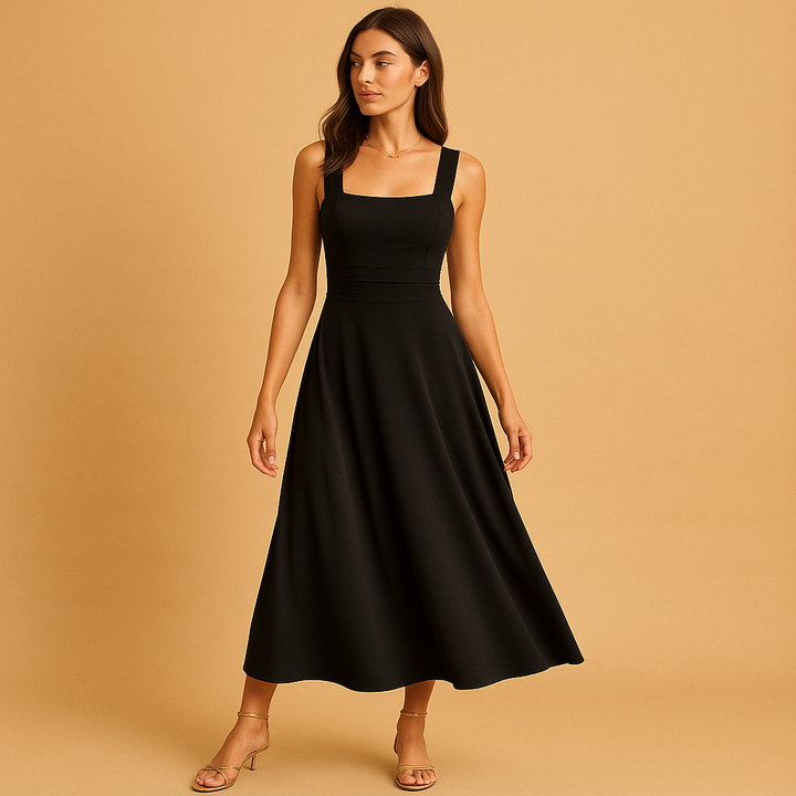 Solène™ | Robe Midi Lacets