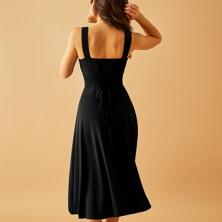 Solène™ | Robe Midi Lacets