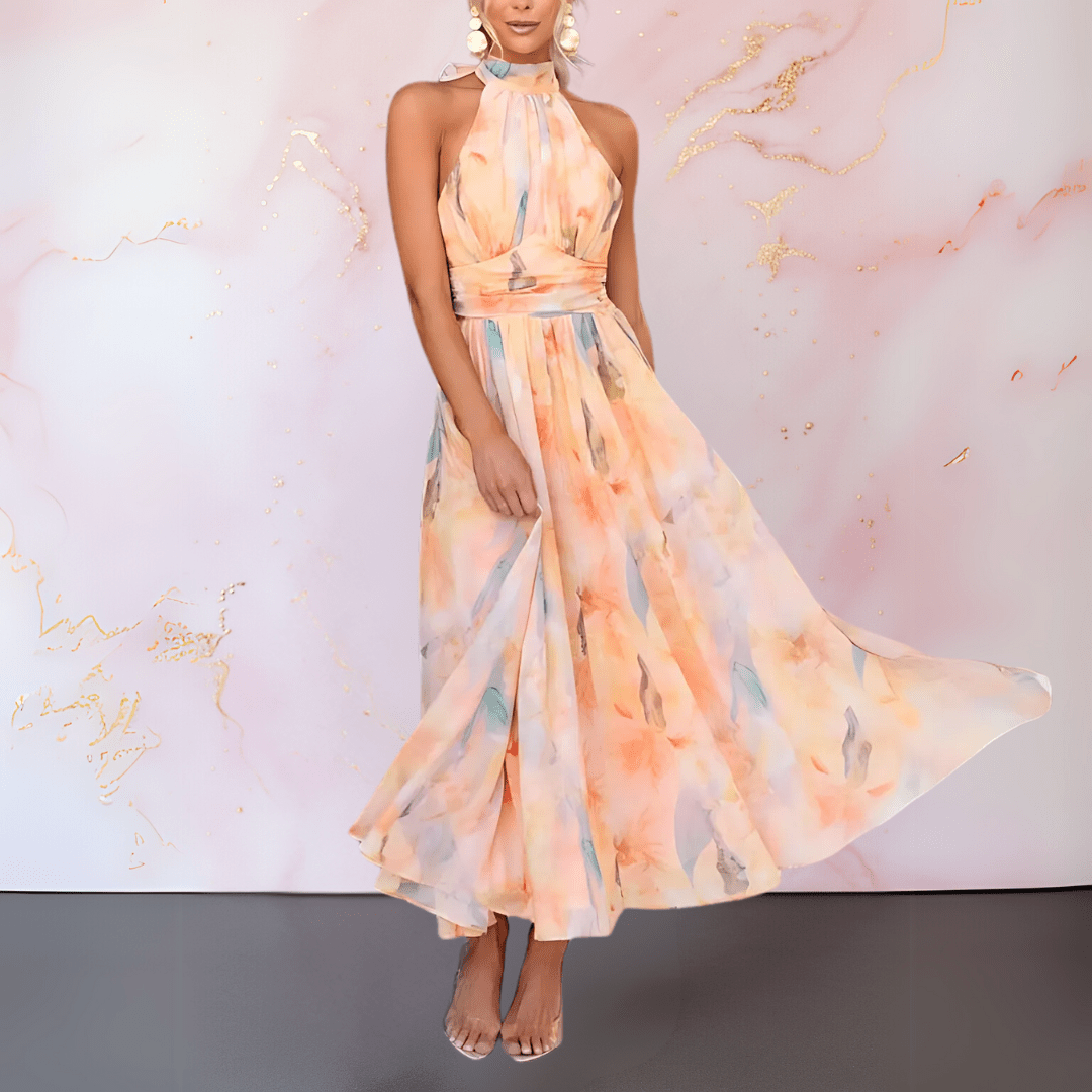 Maya - Robe Halterneck Élégante de Printemps