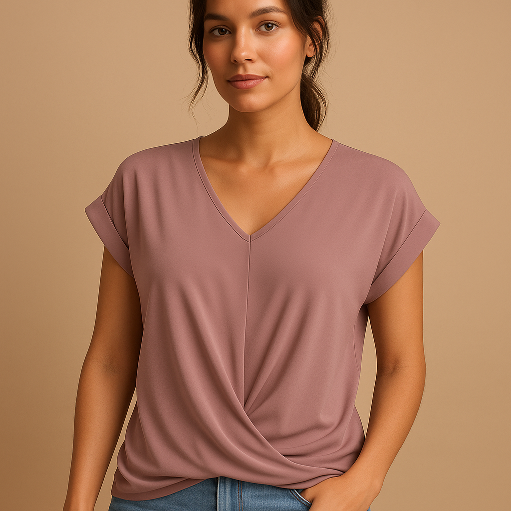Roseline™ | Blouse Col V Cintré