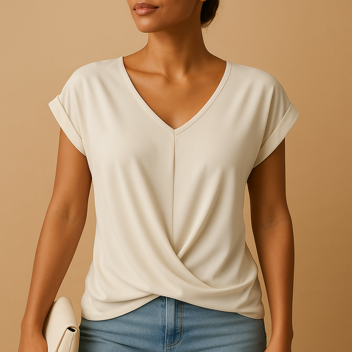 Roseline™ | Blouse Col V Cintré