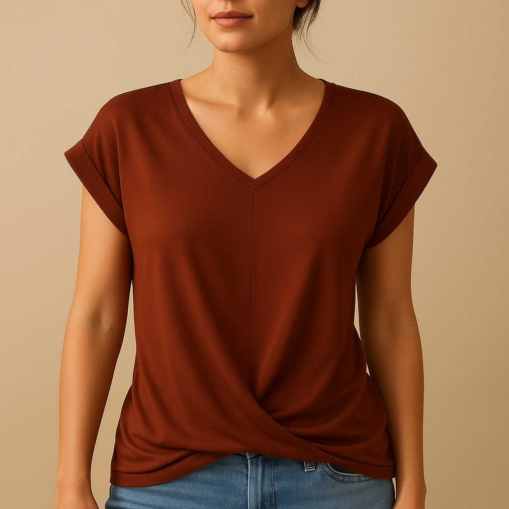 Roseline™ | Blouse Col V Cintré