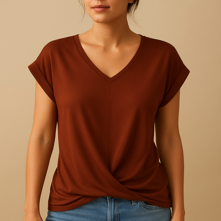 Roseline™ | Blouse Col V Cintré