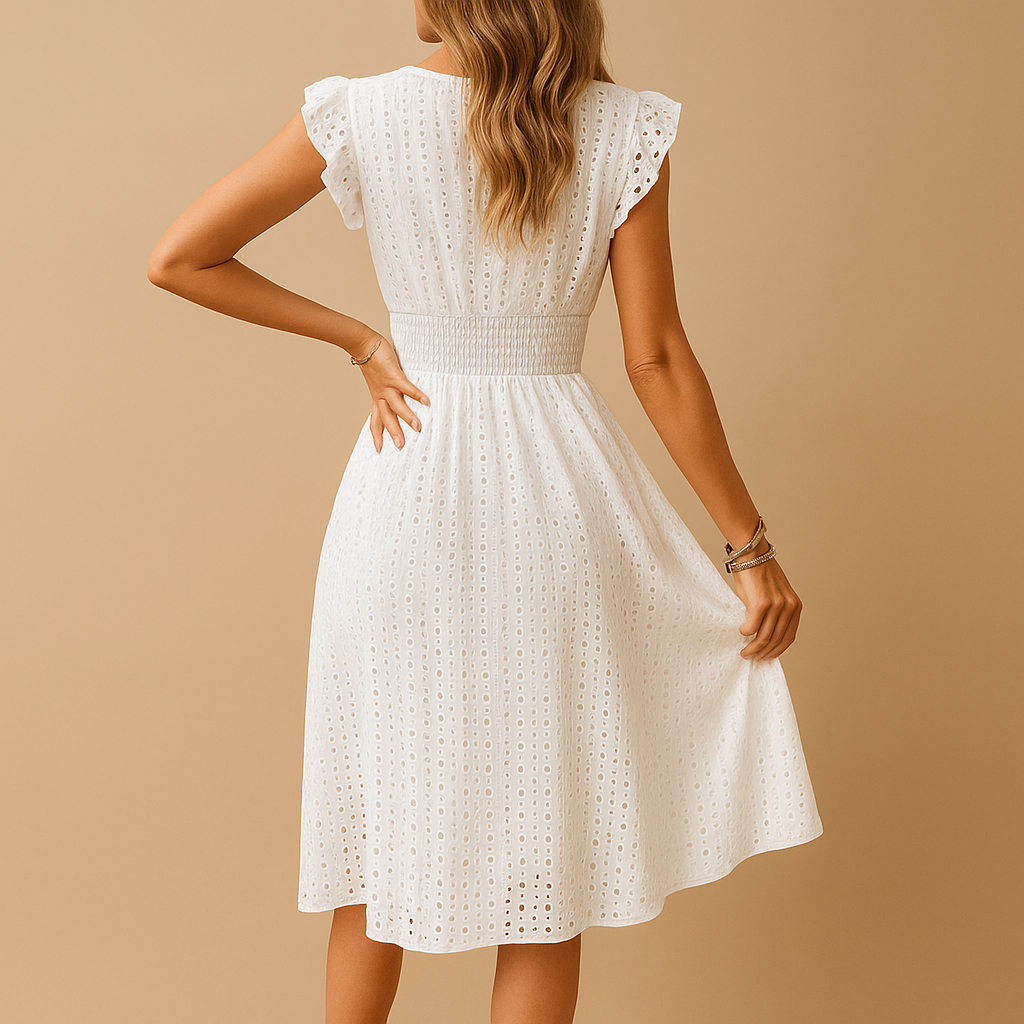 Maéva™ | Robe Midi Blanche